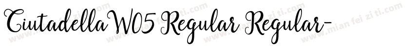 CiutadellaW05 Regular Regular字体转换